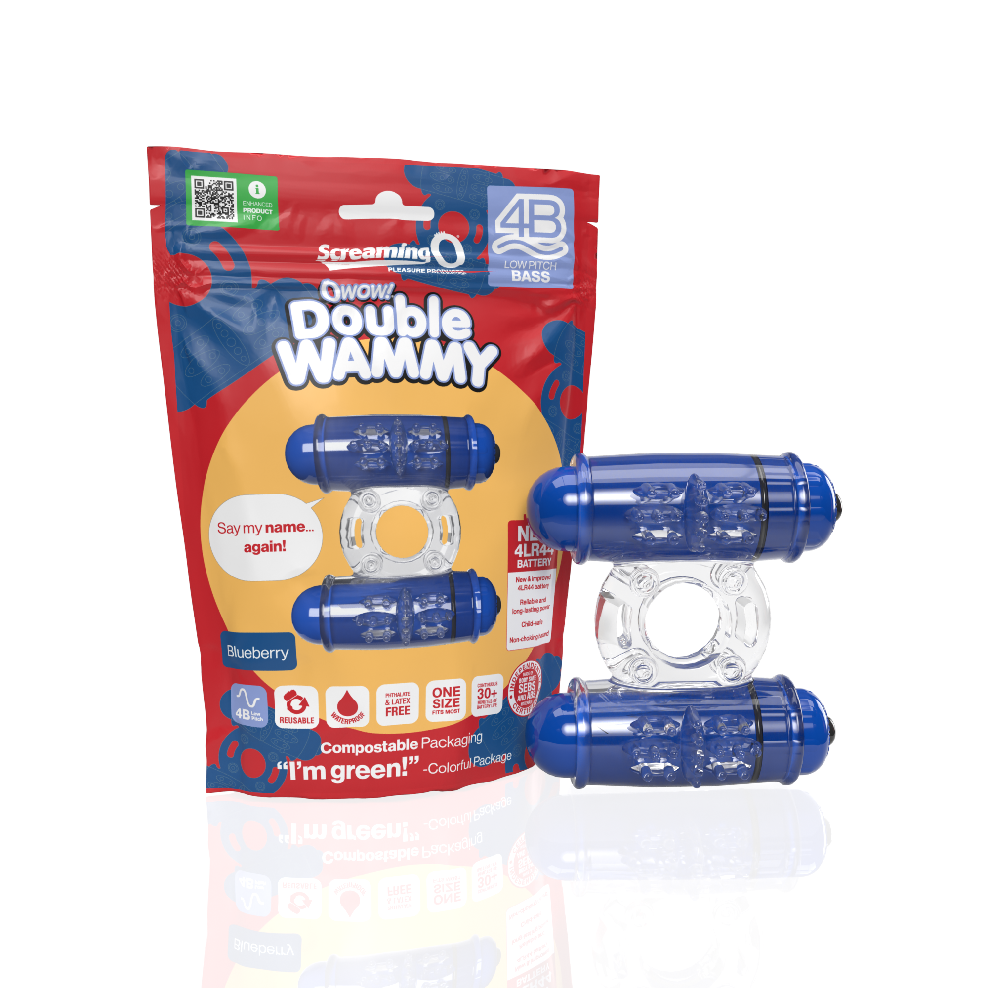 Double Wammy 4B Dual-Motor Vibrating Ring