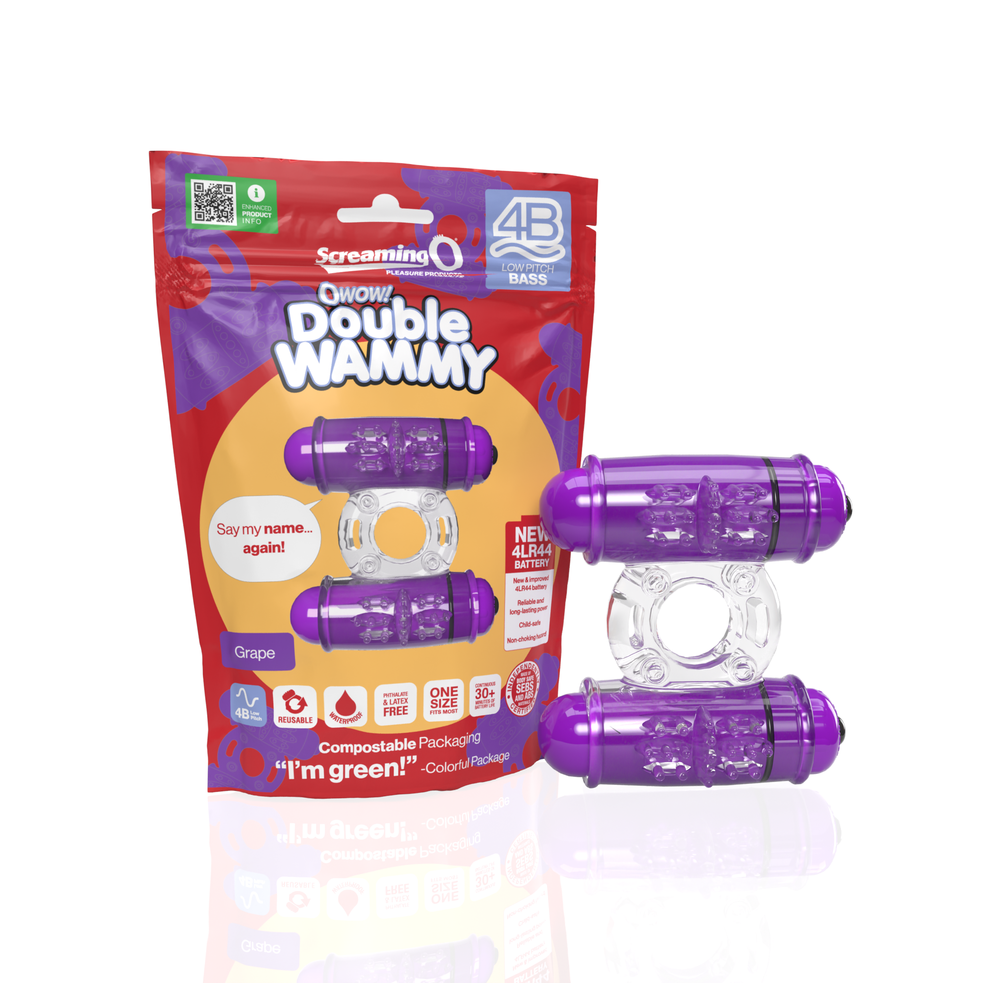 Double Wammy 4B Dual-Motor Vibrating Ring