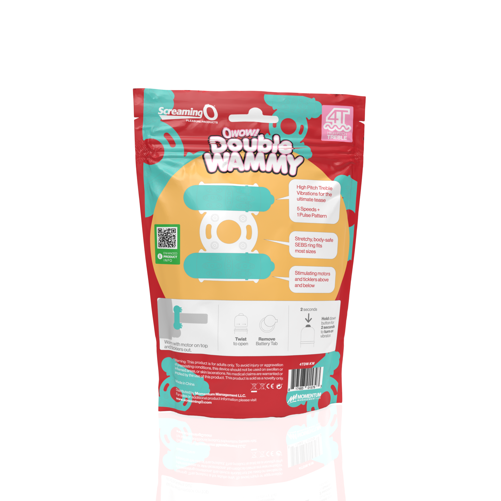 Double Wammy 4T Dual-Motor Vibrating Ring