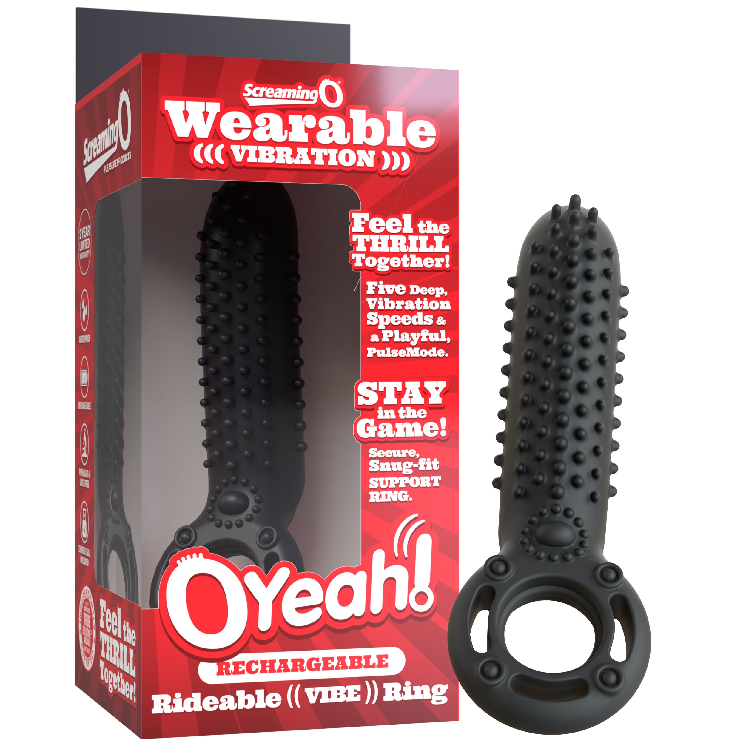 OYeah Rechargeable Vertical Vibrating Ring