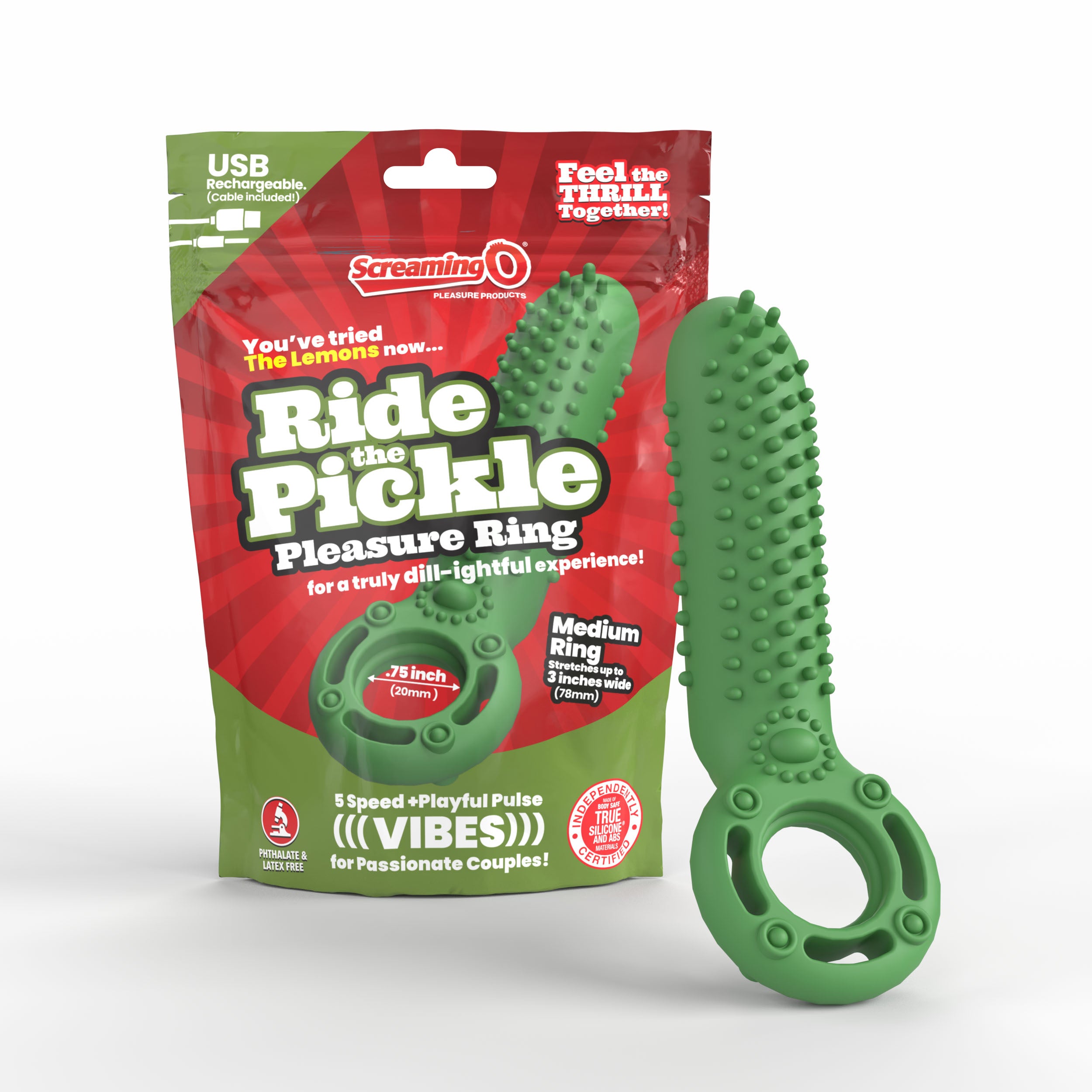 Ride the Pickle Vibrating Ring