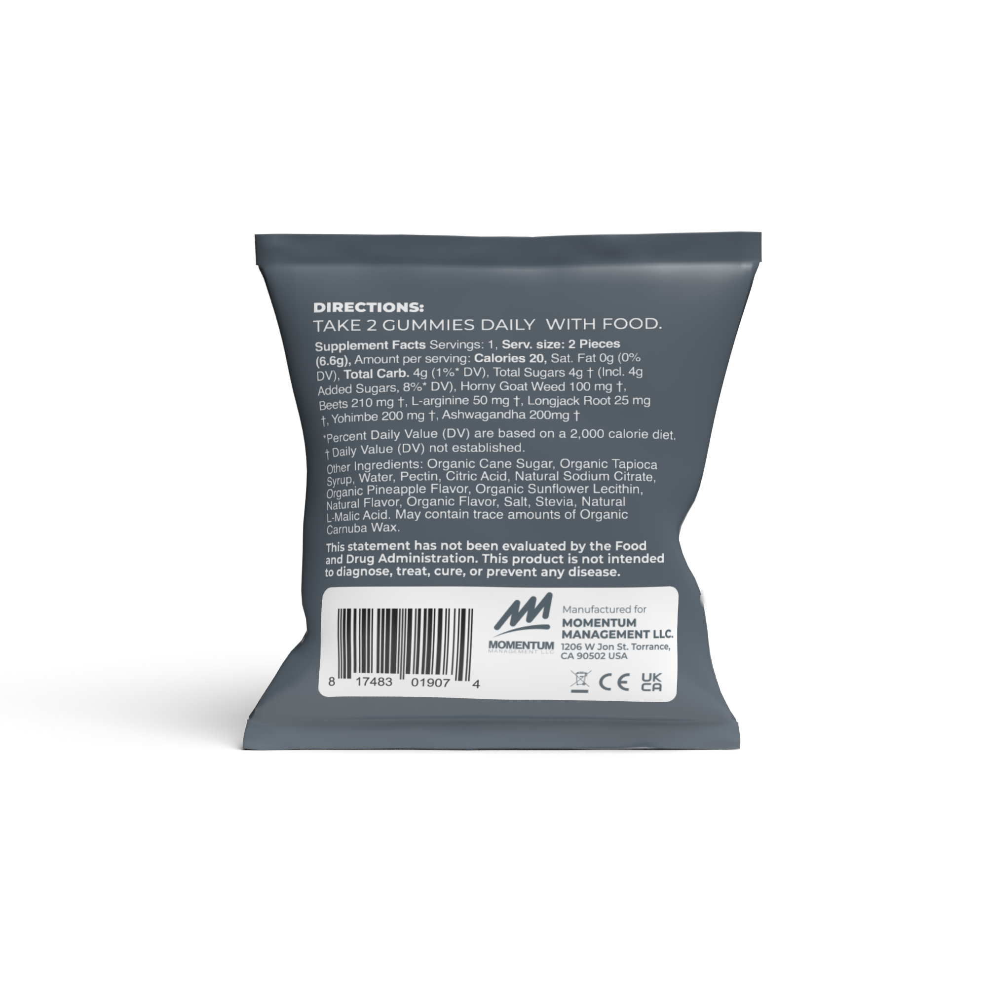 Erection Support Gummies 2 Serving Foil